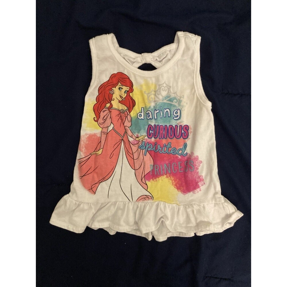Size 4 Disney girl clothes - 1 piece T shirt | Ariel and text theme